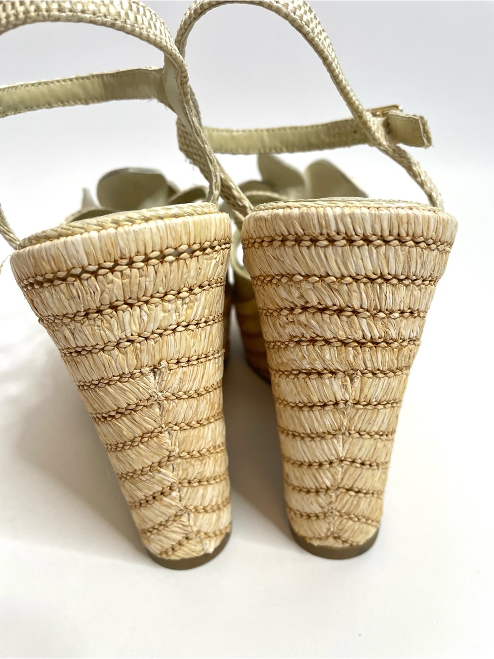 Steve Madden | Florentina Floral Wedge Sandal White Size 8 - Picture 8 of 12